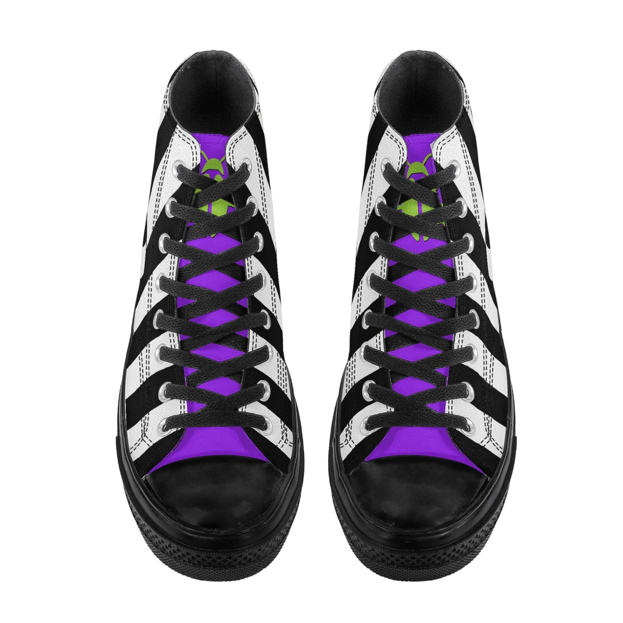 Beetlejuice & Sandworm High Top Canvas Sneakers (Women's sizes)