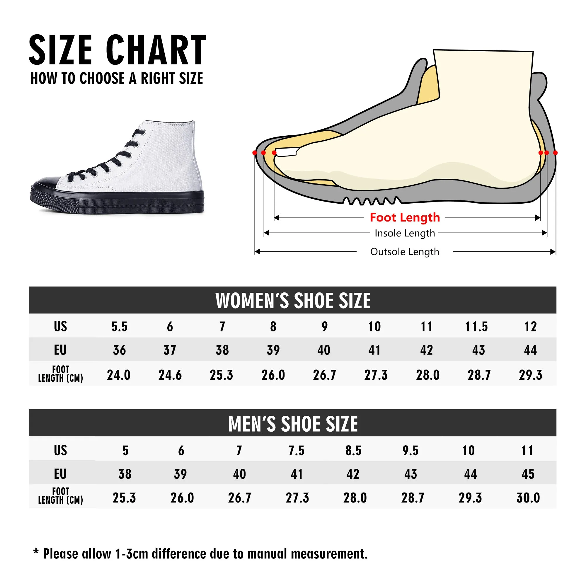 Beetlejuice & Sandworm High Top Canvas Sneakers (Women's sizes)