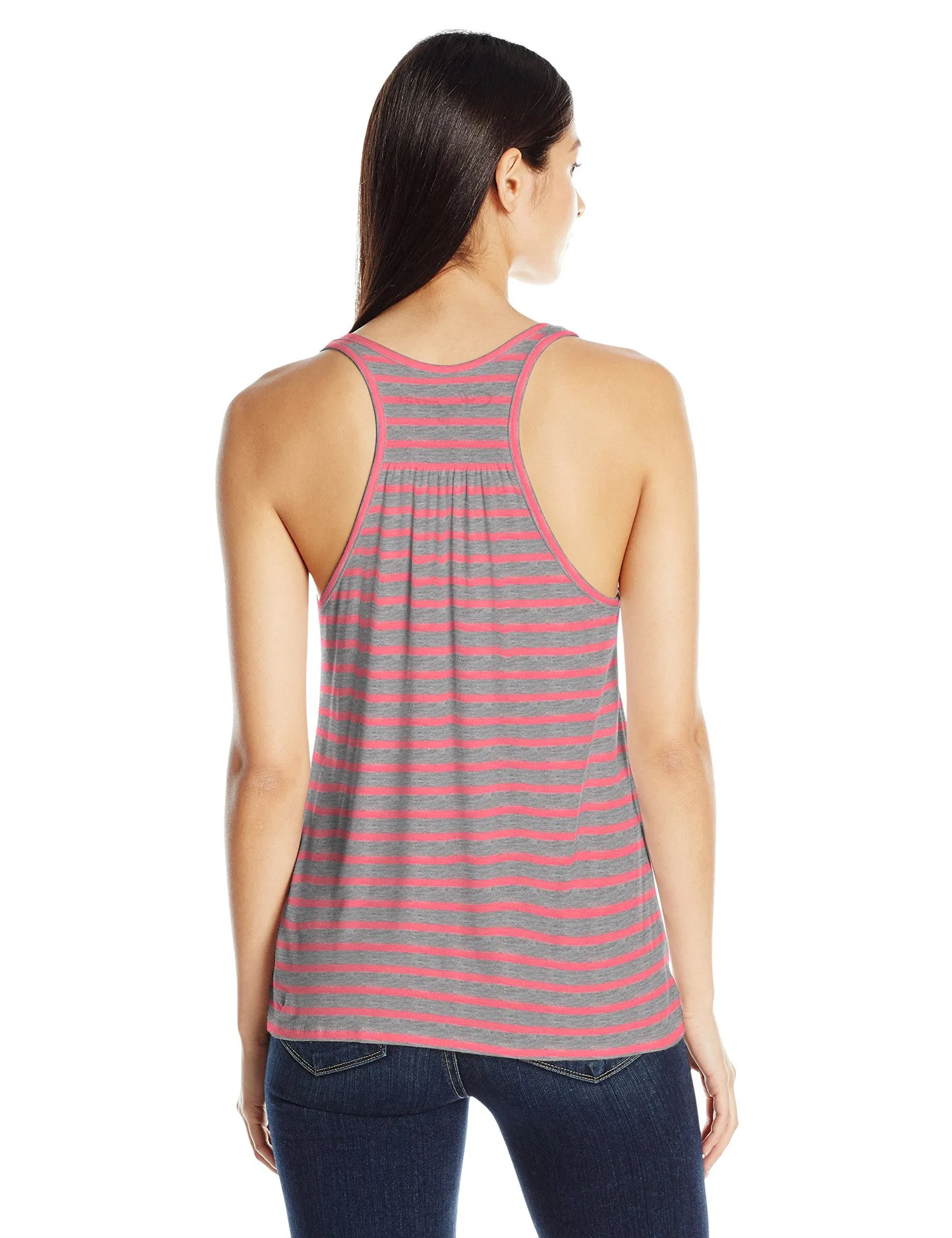 Clementine Women's Petite Plus Bride Anchor Printed Flowy Racerback Tank