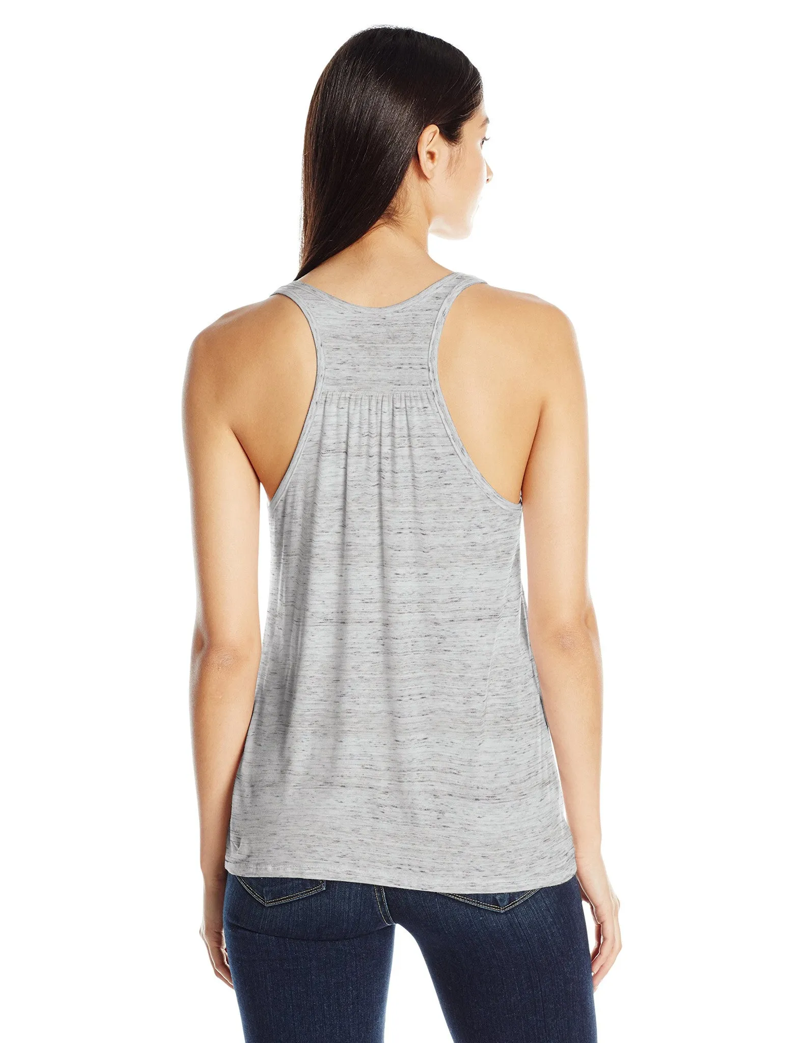 Clementine Women's Petite Plus Bride Anchor Printed Flowy Racerback Tank