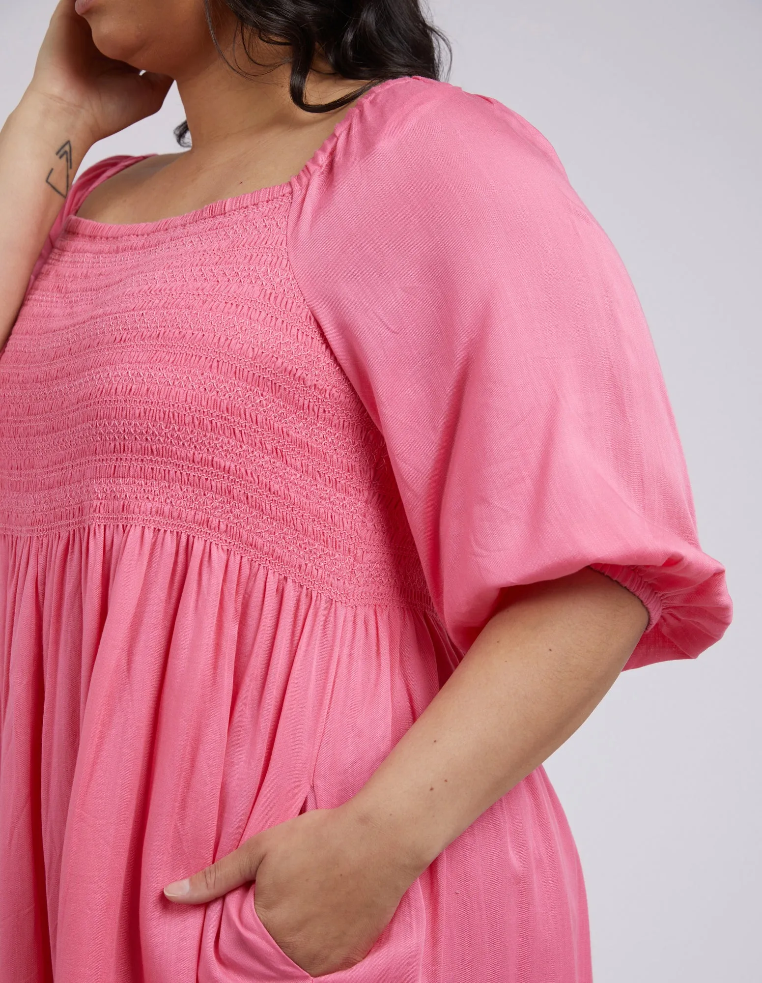 Dusk Midi Dress - Pink Lemonade