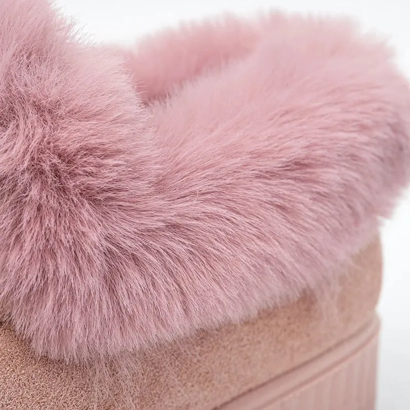 LovelyRLovely Women Plush Velvet Ankle Winter Boots