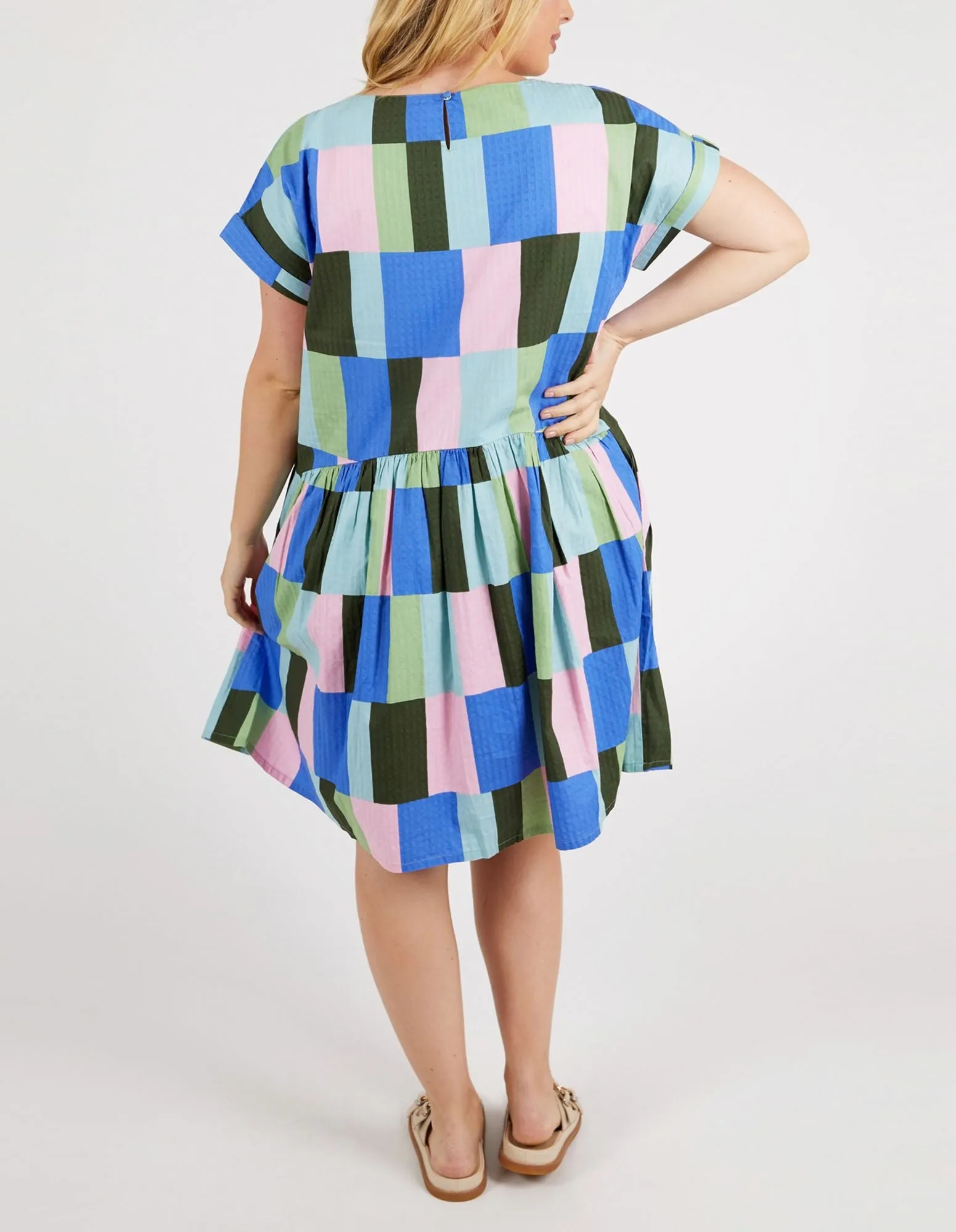 Odyssey Dress - Blue / Green Print