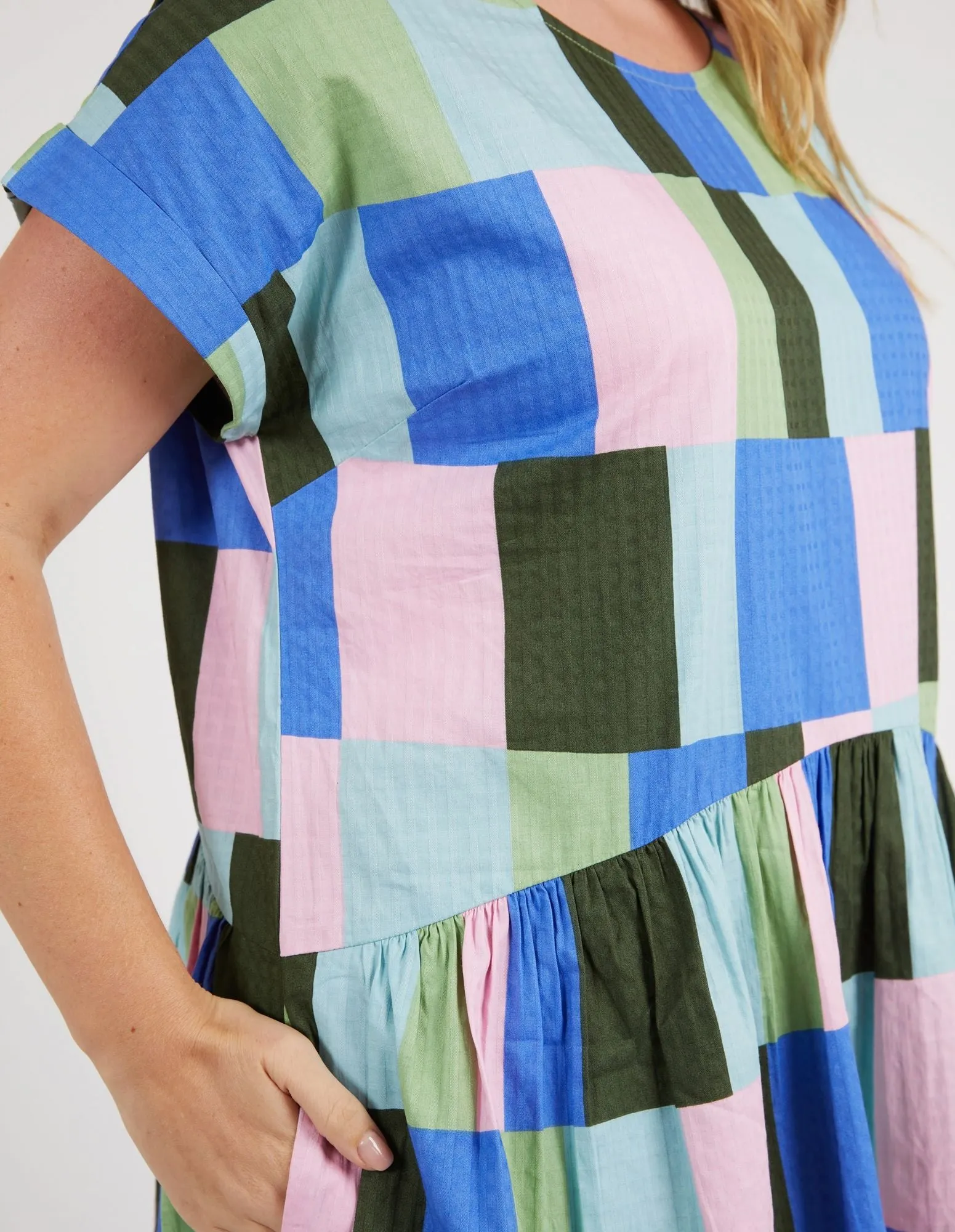 Odyssey Dress - Blue / Green Print