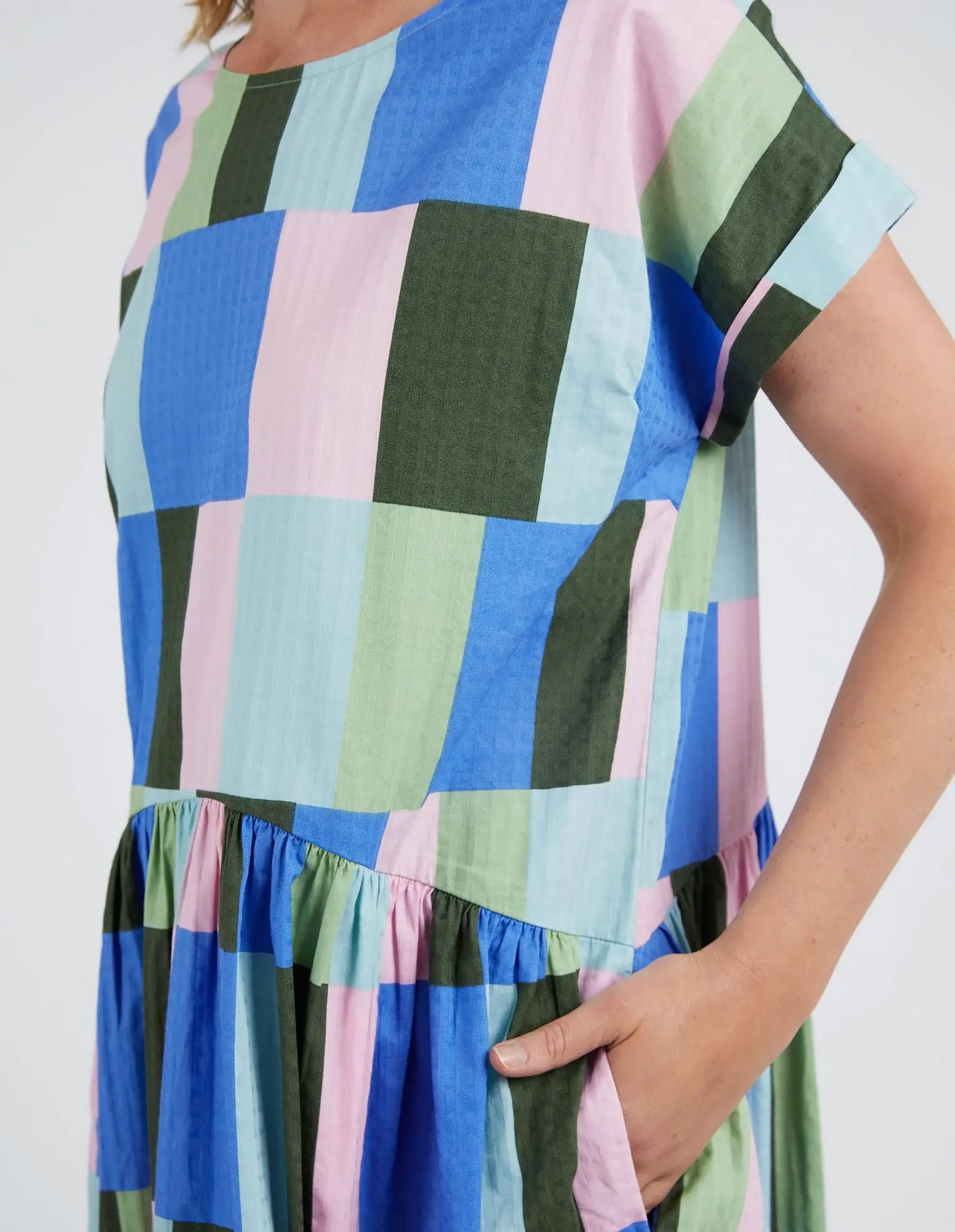 Odyssey Dress - Blue / Green Print