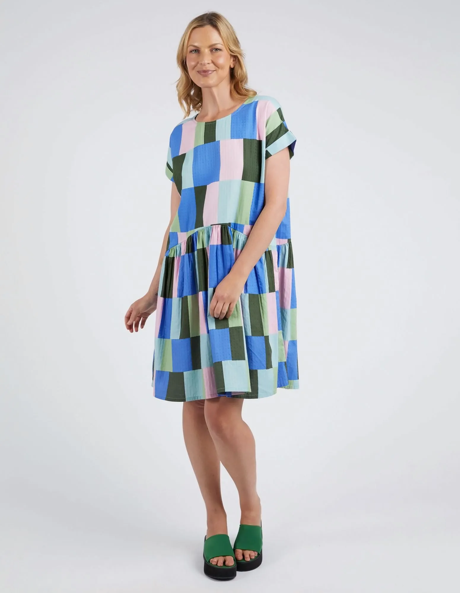 Odyssey Dress - Blue / Green Print