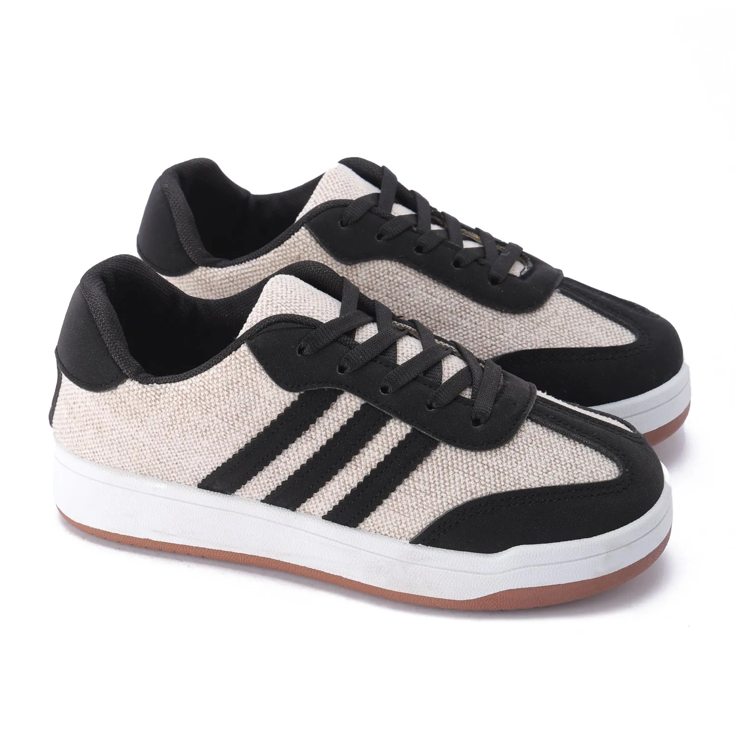 Striped Sidewall Sneaker - Black