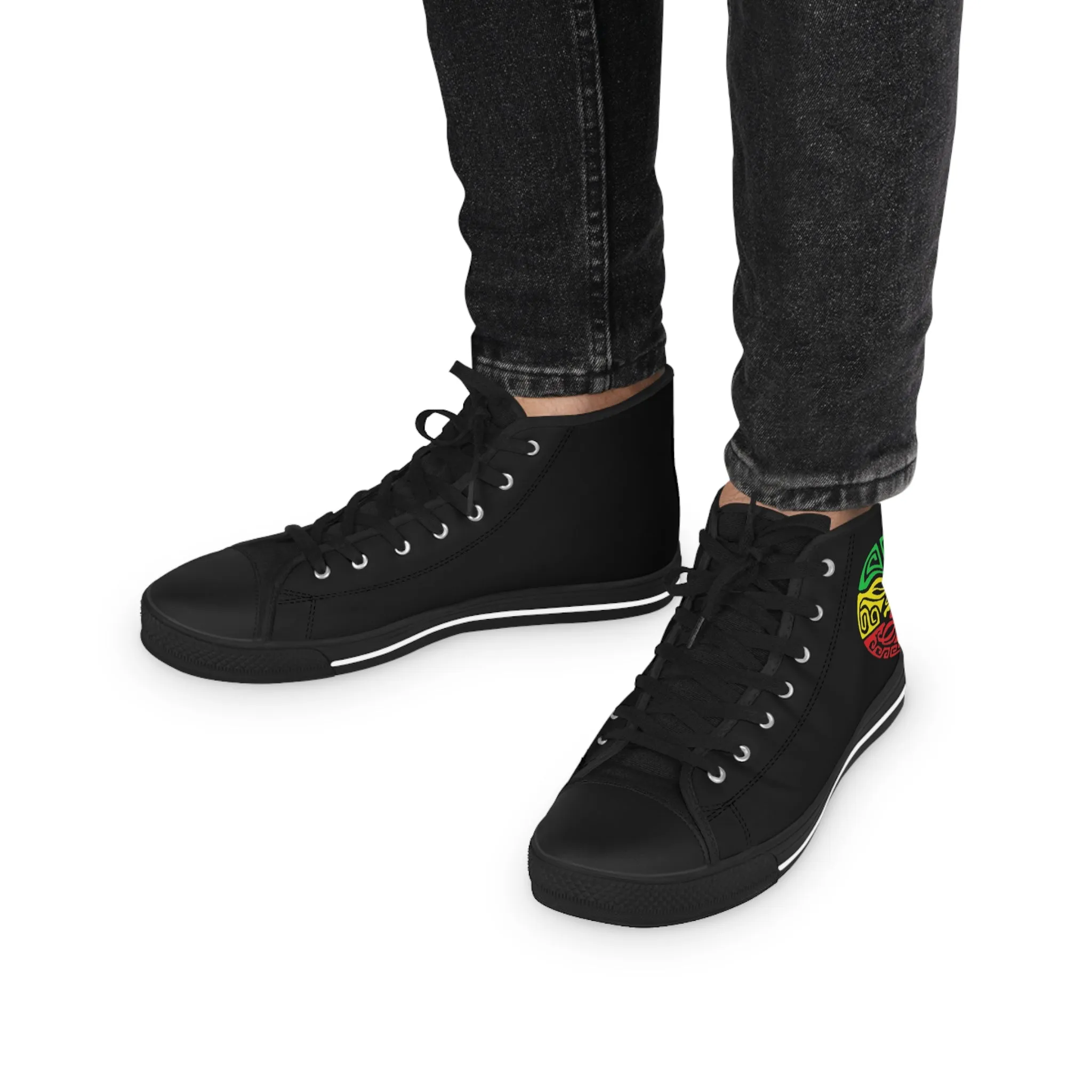 Tribal Reggae Men's High Top Sneakers