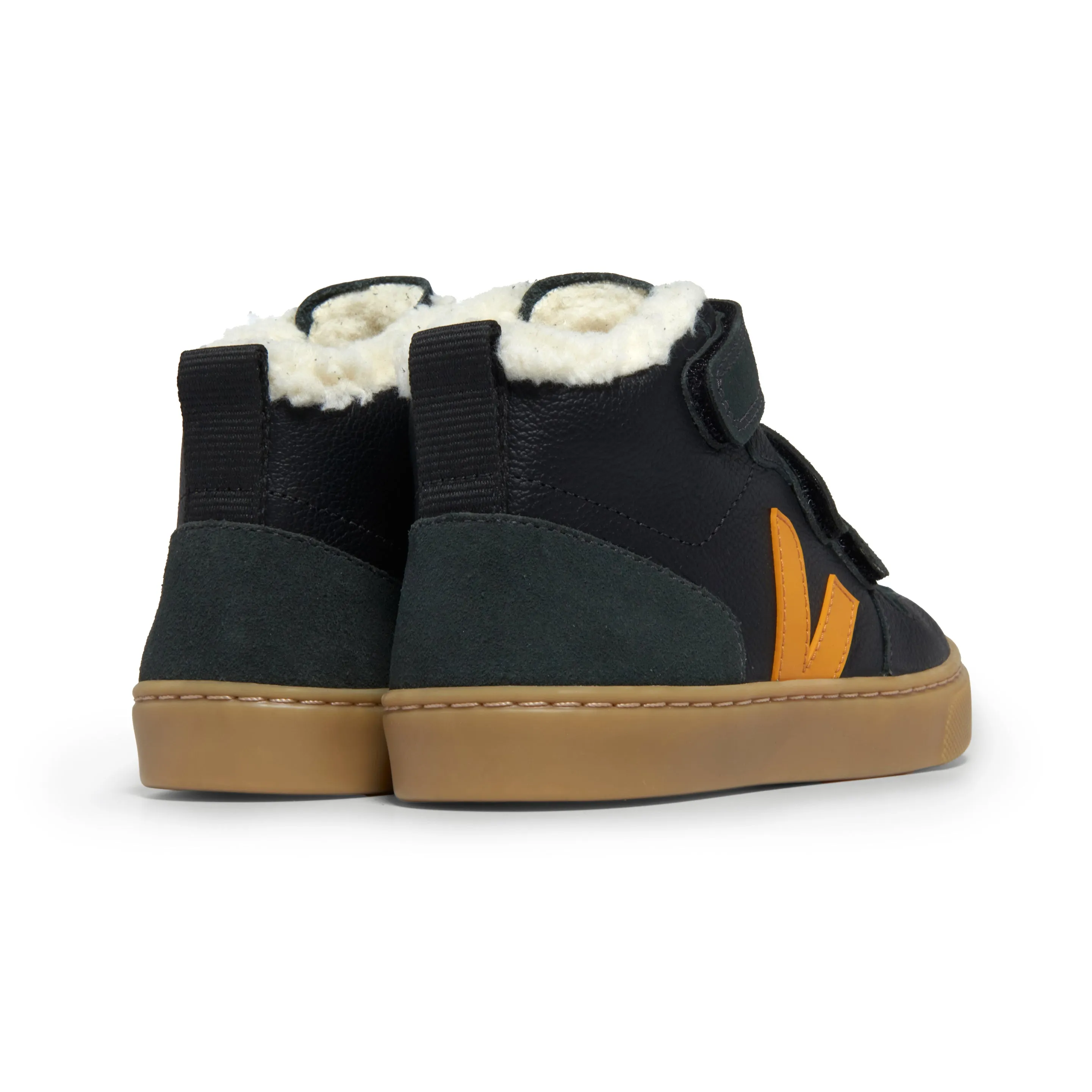VEJA V-10 Winter Fleece High-Top Sneakers - Graphite